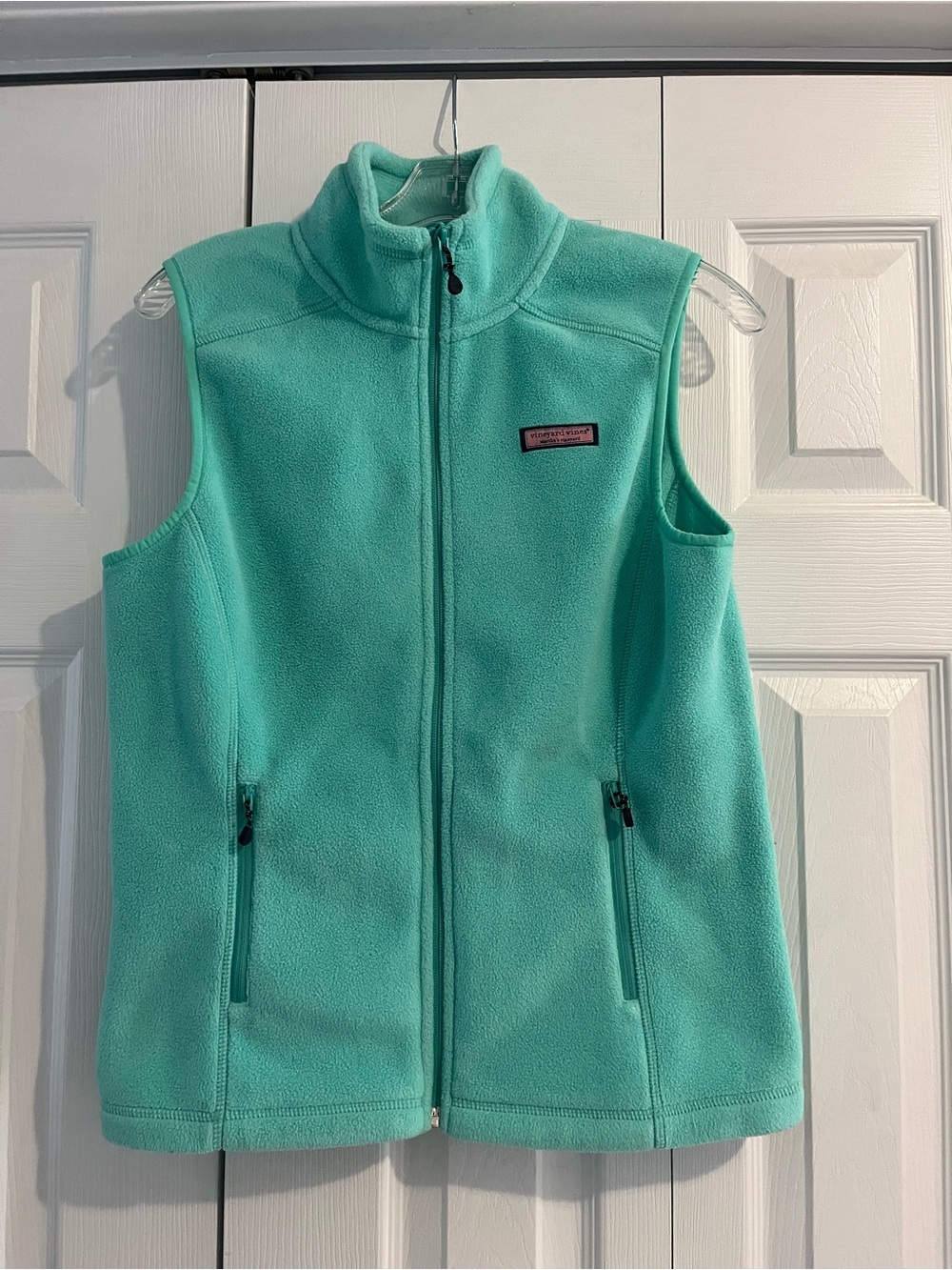 Vineyard Vines Mint Fleece Quarter-Zip Vest